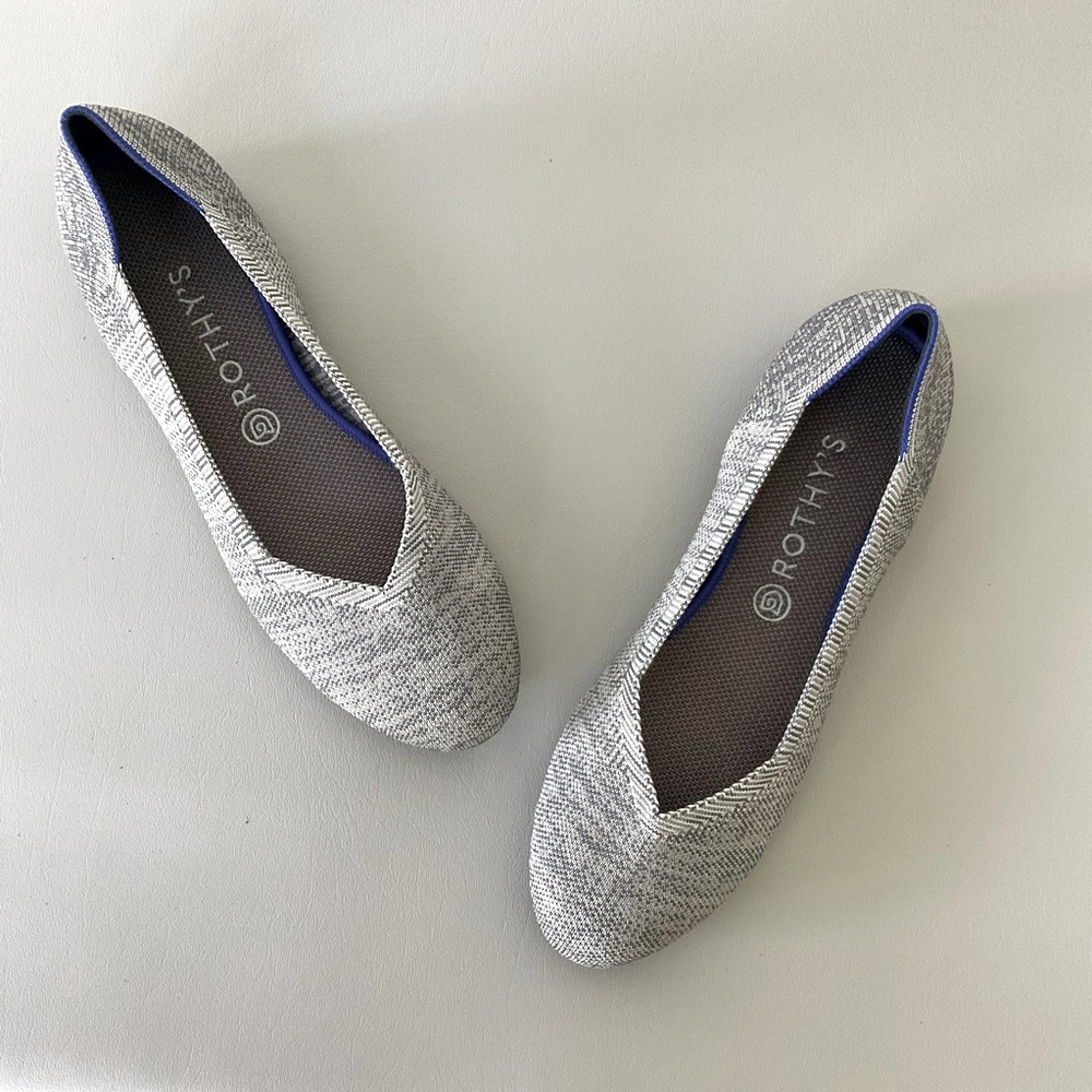 Rothy's Gray Ballet Flats - Picture 1 of 6